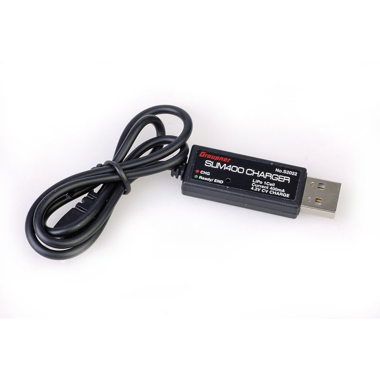 Graupner USB Ladegerät SLIM 400 1S 4,2V - Pic 1