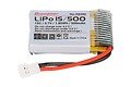 Graupner Battery LiPo Battery 15C 1S 500mAh 3.7V for Alpha 110 - Thumbnail 1