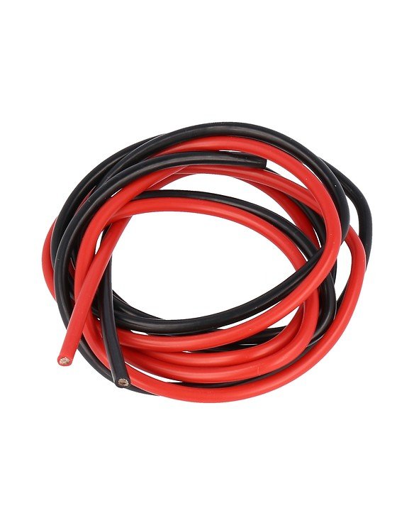 Graupner silicone cable 3,3 qmm 1m red / black 12 AWG - Pic 1