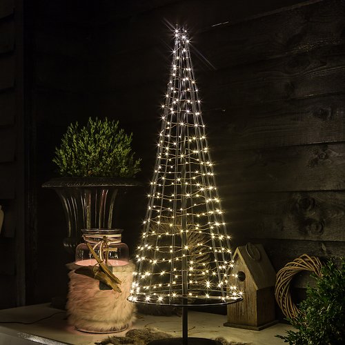 Christmas United LED Weihnachtsbaum 250 LED 100cm Metall kupfer innen/außen