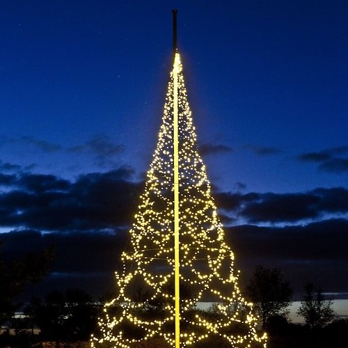 Fairybell LED Baum Fahnenmast 2000 LED warmweiß außen 10m