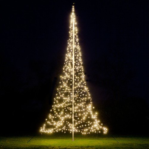 Fairybell LED Baum Fahnenmast 600 LED warmweiß außen 6m