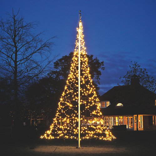 Fairybell LED Baum Fahnenmast 960 LED warmweiß außen 6m