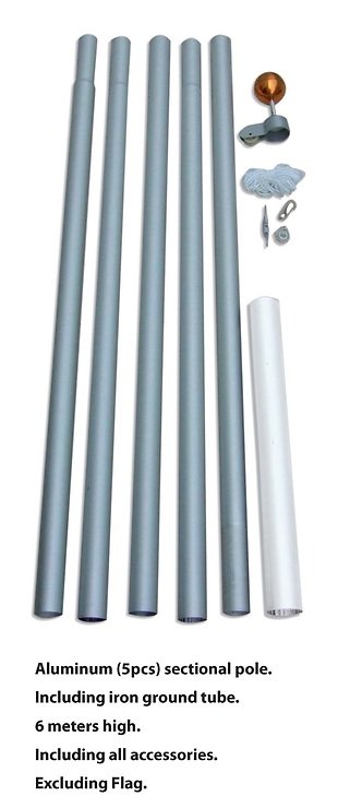 Fairybell Fahnenmast für LED Baum 6m Aluminium eloxiert - Thumbnail 2