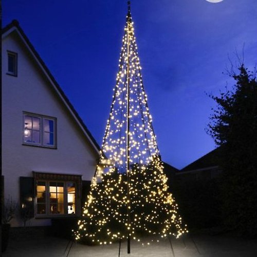 Fairybell LED Baum für Fahnenmast Twinkle Effekt 1200 LED warmweiß 6m außen