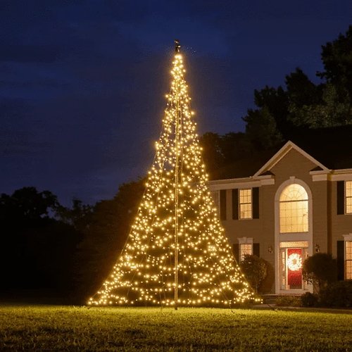 Fairybell LED Baum für Fahnenmast Twinkle Effekt 1200 LED warmweiß 6m außen