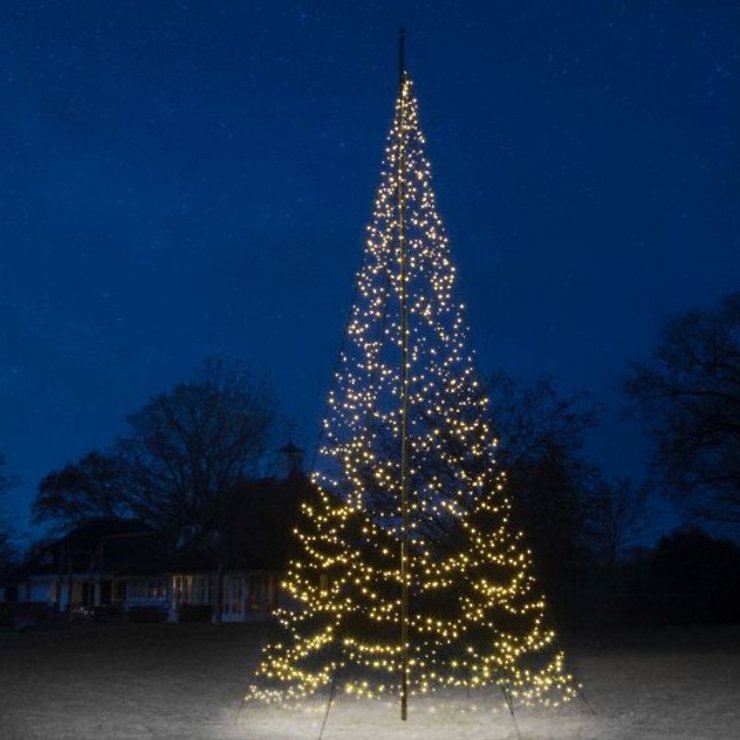 Fairybell LED albero albero pennone 1500 LED bianco caldo fuori 8m - Pic 1