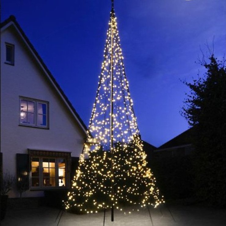 Fairybell ALL-SURFACE LED Baum Fahnenmast 240 LED warmweiß 2m außen - Pic 1
