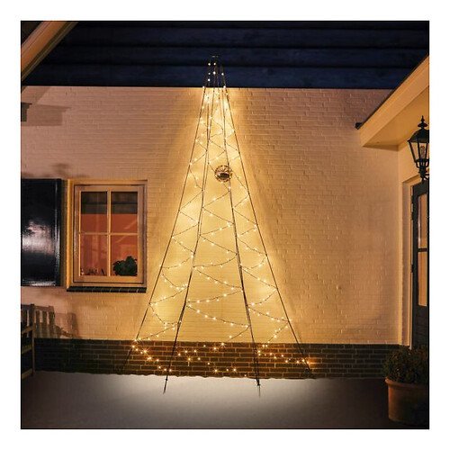 Fairybell LED Weihnachtsbaum Wanddekoration 240 LED warmweiß außen 4m