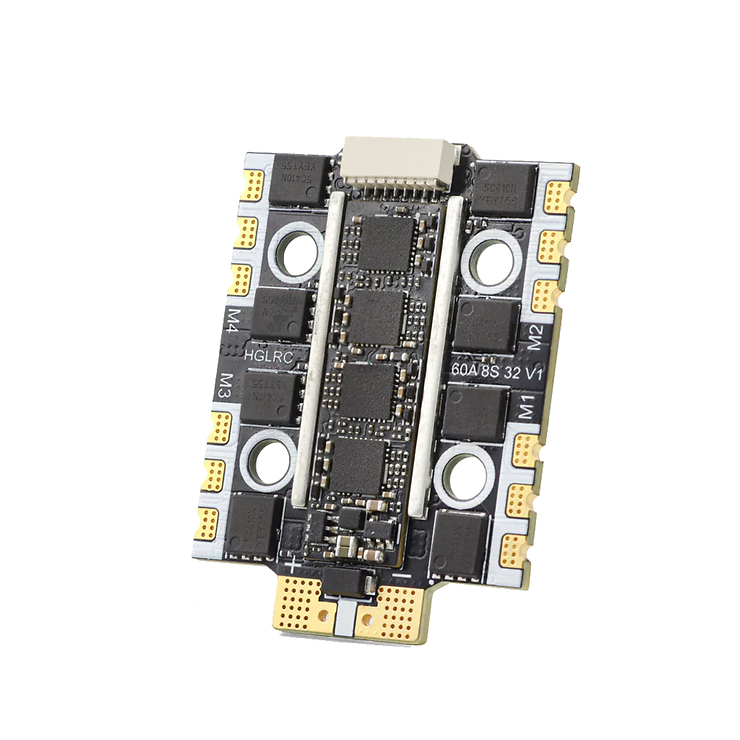 HGLRC 60A 8S 4in1 ESC AM32 für FPV Racing Drohnen - Thumbnail 4
