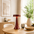 HomeBound by KY LED Akku Tischleuchte Nova Tischlampe batteriebetrieben 25 cm bordeauxrot - Thumbnail 1