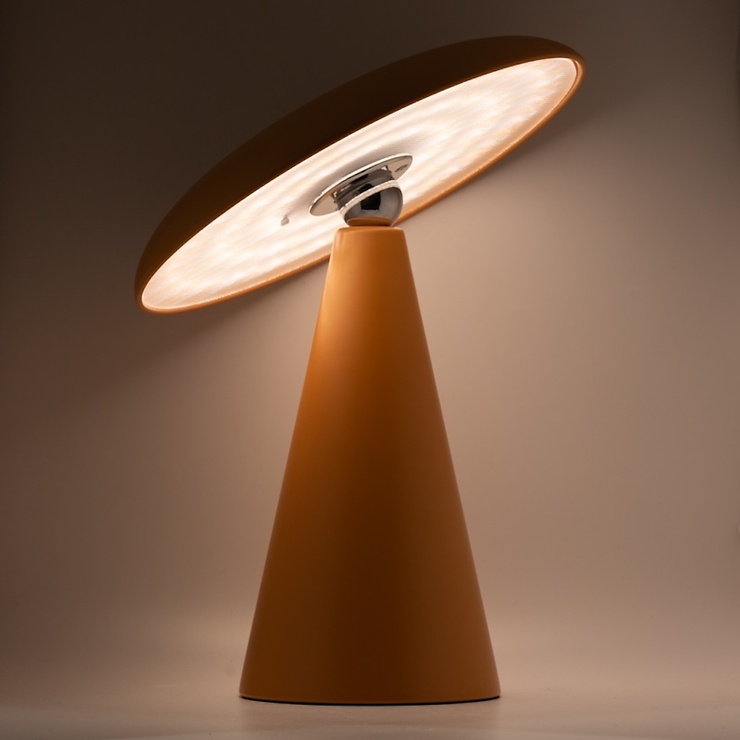 HomeBound by KY LED Επιτραπέζιο φωτιστικό με μπαταρία Mush, 26 cm, χρώμα όχρα - Thumbnail 3
