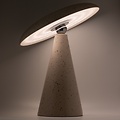 HomeBound by KY LED-bordlampe med batteri, Mush, batteridrevet, 26 cm, hvid med prikmønster - Thumbnail 2