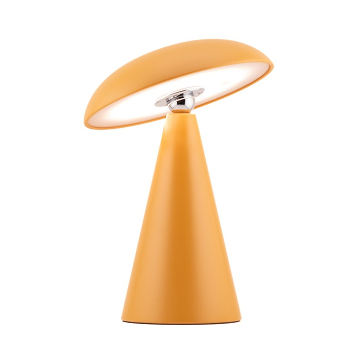 HomeBound by KY LED Akku Tischleuchte Mushie Tischlampe batteriebetrieben 21 cm ocker - Thumbnail 1