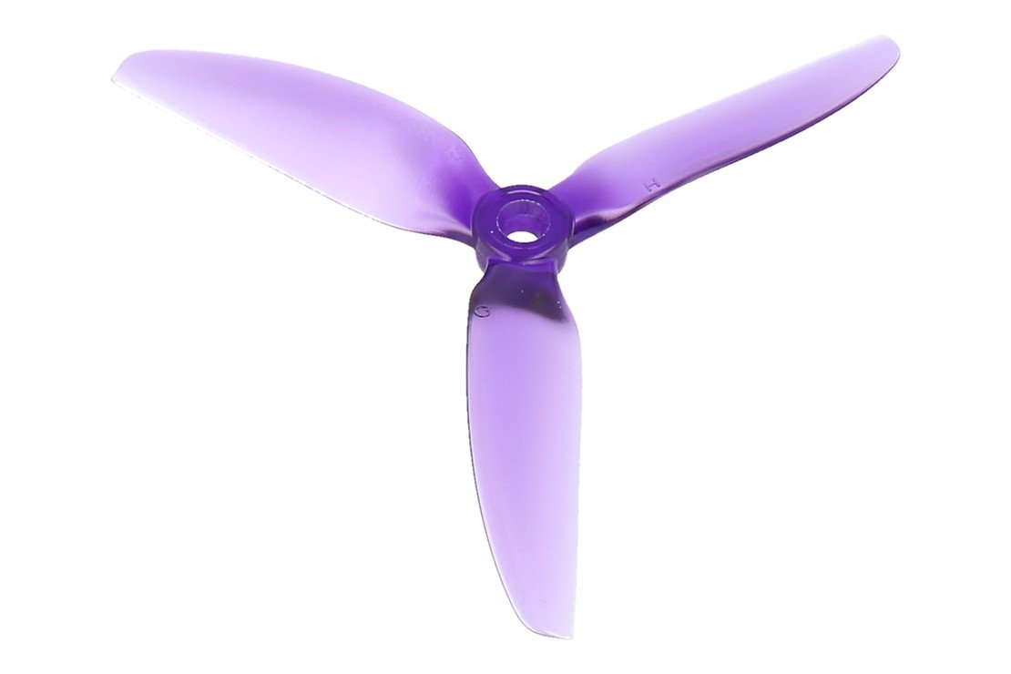 HQ Durable Prop 5048 3 blade V1S light purple 2CW+2CCW polycarbonate propeller - Thumbnail 2
