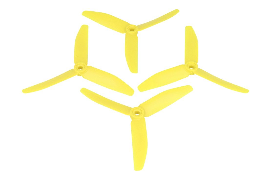 HQ Triblade  5040 3 Blatt Rotor Riot gelb 2CW+2CCW Glasfaser Propeller - Thumbnail 1