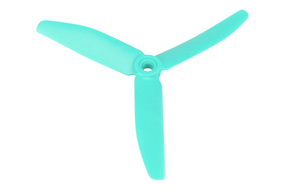 HQ Triblade 5040 3 Blatt Skitzo blau 2CW+2CCW Glasfaser Propeller - Thumbnail 2