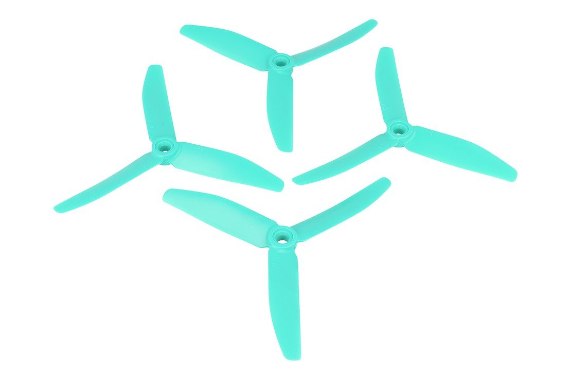 HQ Triblade 5040 3 Blatt Skitzo blau 2CW+2CCW Glasfaser Propeller - Thumbnail 1