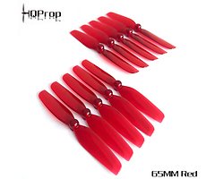 HQProp 65mm Micro 2 blade propeller 10 pieces 1.5mm Red