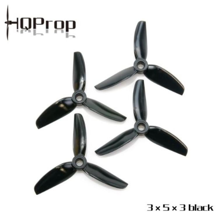 HQ Durable Prop 3050 triple blade T3X5X3 Black 4 pieces FPV propeller 3 inch - Pic 1