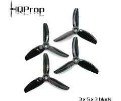 HQ Durable Prop 3050 triple blade T3X5X3 Black 4 pieces FPV propeller 3 inch