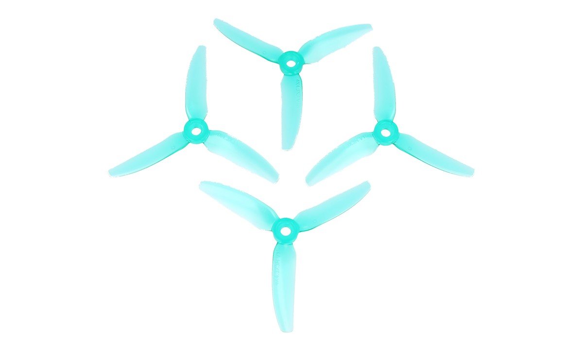 HQ Durable Prop 4043 Trefoil 4X4.3X3V1S Turquoise 4 Pieces PC FPV Propeller - Pic 1