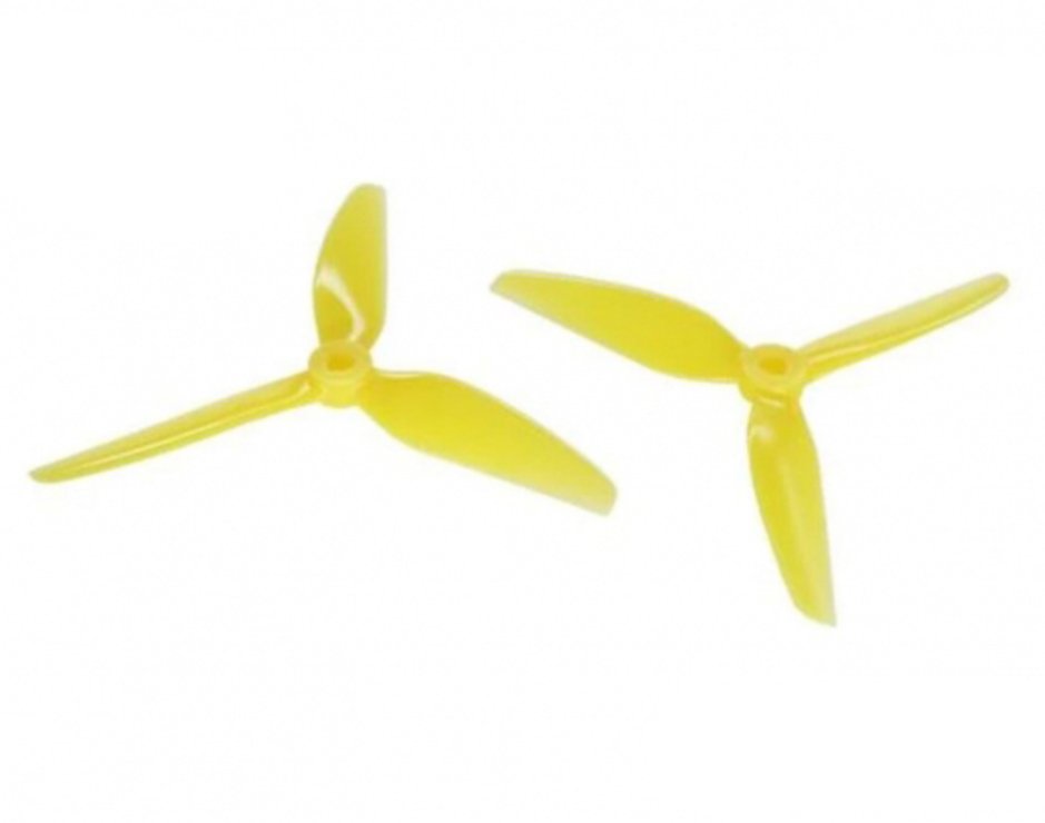HQ Durable Prop POPO triple blade 5.1X4.1X3 Yellow 4 pieces PC FPV propeller 5 inch - Pic 1