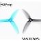 HQ Durable Triple Blade Propeller 5x4.3X3 V2S Blue 4 pieces PC 5 inch