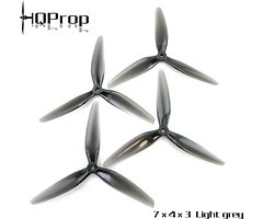 HQProp 7X4X3 3 blade propeller POPO 4 pieces Poly Carbonate Light Grey 7 inch