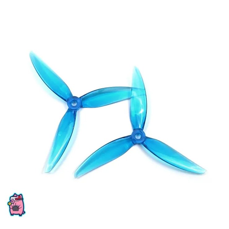 HQProp Flowerpig R29.5 5.1 inch 3-blade propeller blue (2CW+2CCW) - Thumbnail 1