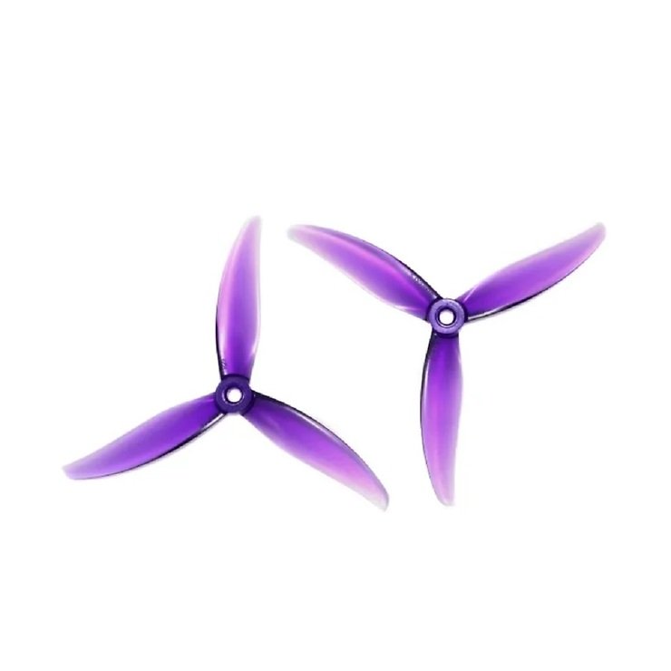 HQ FlowerPig Poly Carbonate 5.1 inch 3-blade propeller Purple (2CW+2CCW) - Pic 1