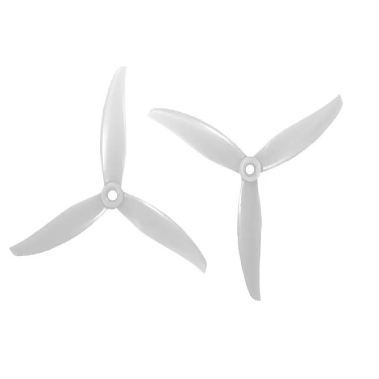 HQ FlowerPig Poly Carbonate 5.1 inch 3-blade propeller white (2CW+2CCW) - Pic 1