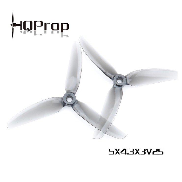 HG Freestyle Three Blade Propeller 5X4.3X3V2S Gris 4 pcs PC 5 Inch - Pic 1