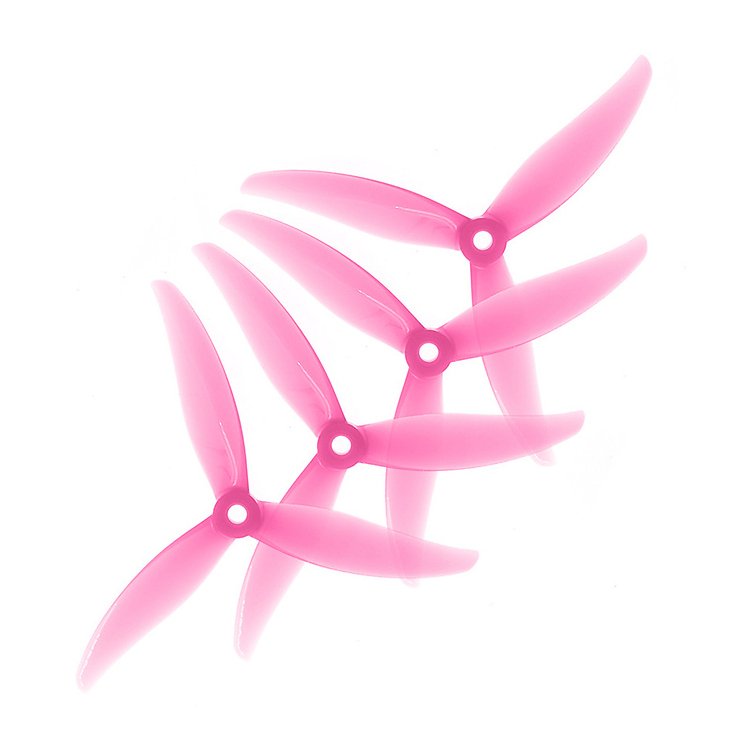 HQProp MCK 5 inch 3-blade propeller pink (2CW+2CCW) - Pic 1