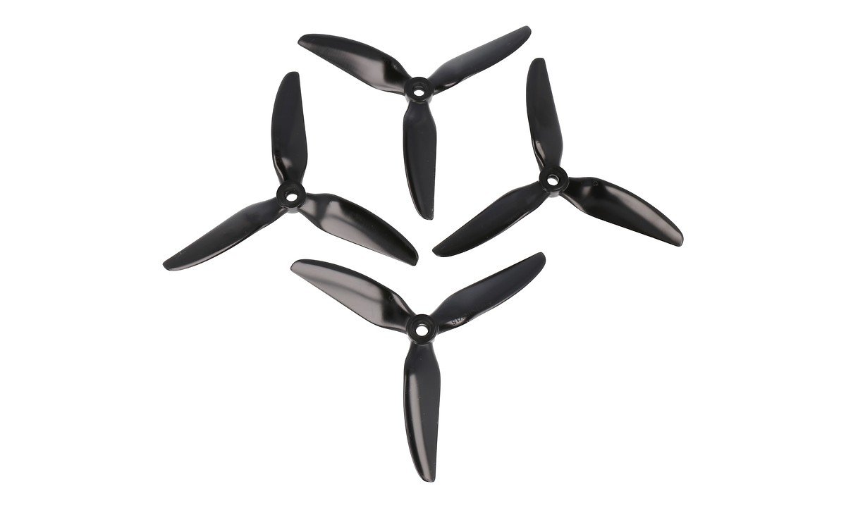 HQ Durable Prop 5048 Triple Blade New 5X4.8X3V1S Black 4 pieces PC FPV Propeller 5 inch - Pic 1