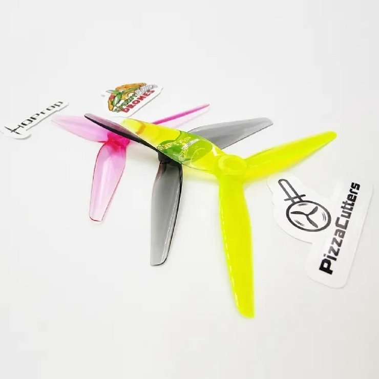HQProp PizzaCutters 5037 5 Zoll 3-Blatt Propeller Pink (2CW+2CCW)  - Thumbnail 5