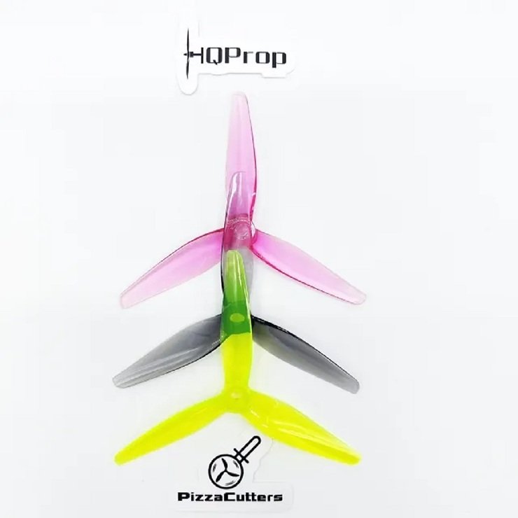 HQProp PizzaCutters 5037 5 Zoll 3-Blatt Propeller Gelb (2CW+2CCW)  - Thumbnail 3