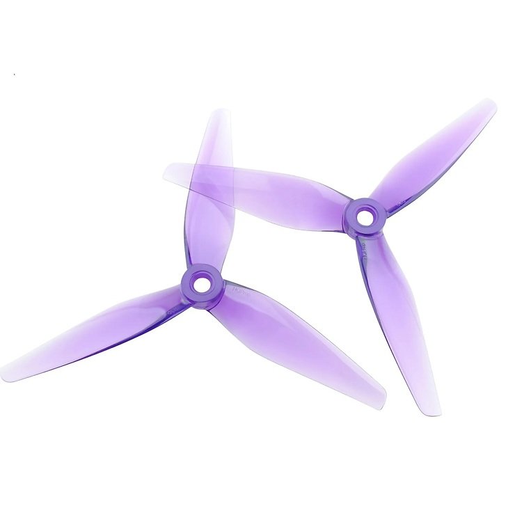 HQProp 5130 R30 5 inch 3-blade propeller purple (2CW+2CCW) - Pic 1