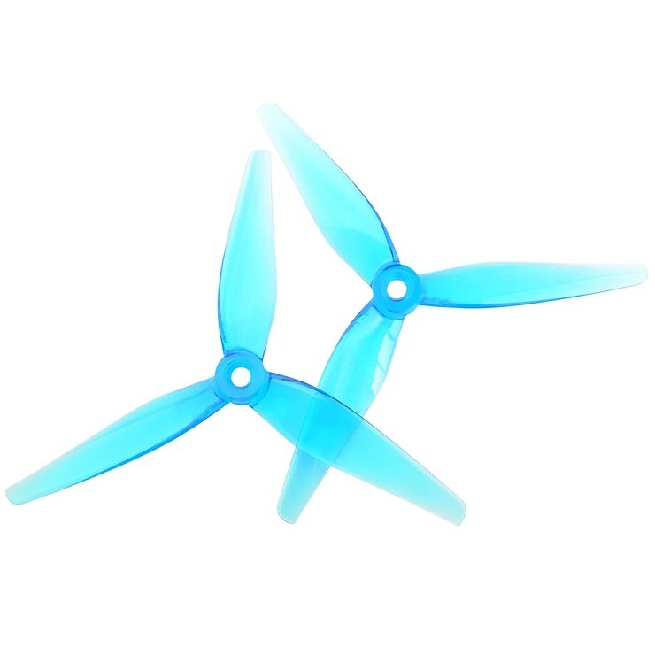 HQProp R35V2 5 inch 3-blade propeller blue (2CW+2CCW) - Pic 1
