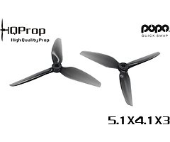 HQProp 5.1X4.2X3 3 blade propeller POPO 4 pieces Poly Carbonate Light Grey 5 inch