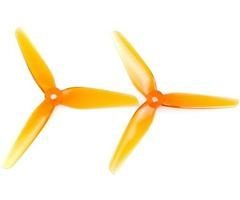 HQProp 5142 3 Blade Racing Propeller 2CW+2CCW Polycarbonate Transparent Orange