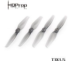 HQ Durable Prop Twin Blade T3X1.5 Grey 4 pieces PC 3 inch