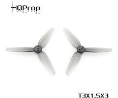 HQ Durable Triple Blade Propeller T3X1.5X3 Grey 4 pieces PC FPV Propeller 3 inch