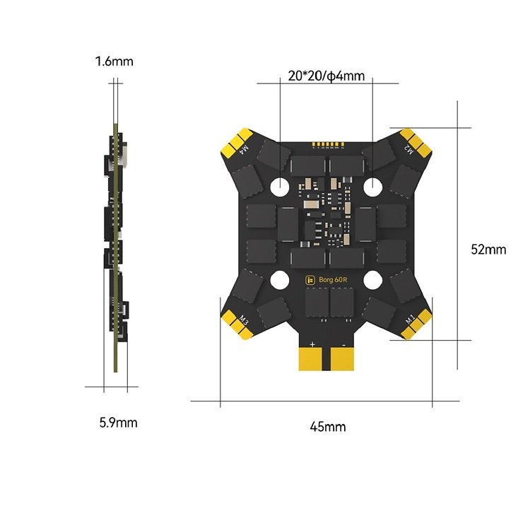 iFlight Borg 5S RX Stack (Borg 60R ESC) - Thumbnail 6