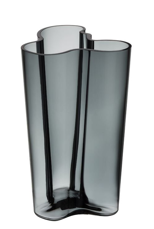 Iittala Vase Aalto Glas dunkelgrau 25,1cm - Pic 1