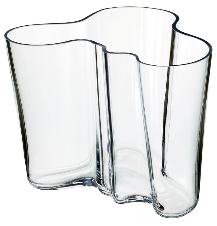 Iittala Vase Aalto Finlandia Glas klar 16cm - Pic 1