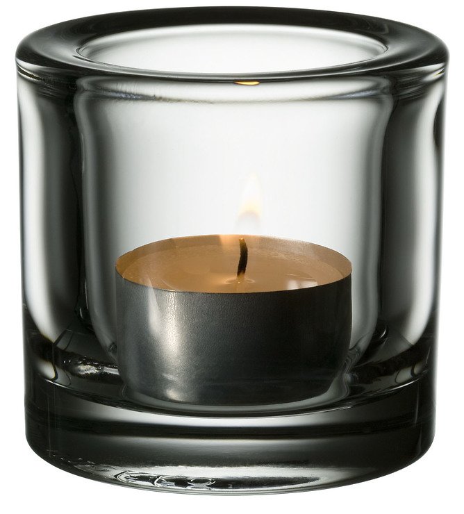 Iittala Teelichthalter Kivi klar 6cm - Thumbnail 1