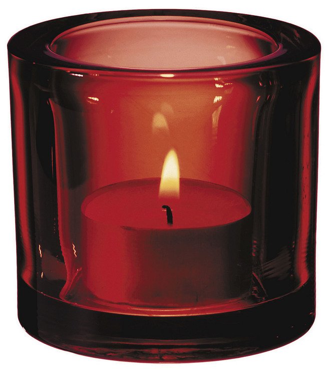 Iittala Kivi Teelichthalter rot 6cm - Pic 1