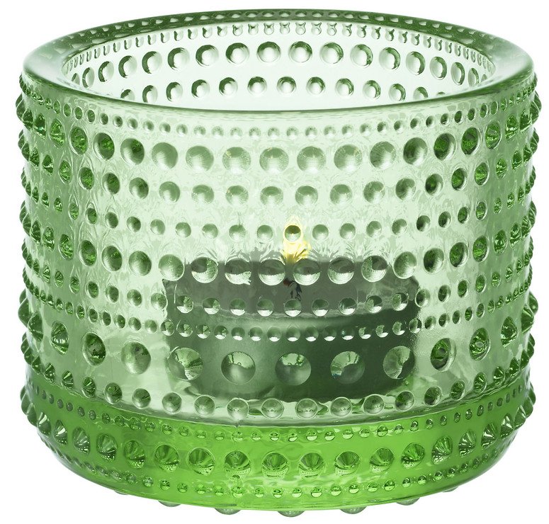 Iittala Teelichthalter Kastehelmi 6,4cm Glas apfelgrün - Pic 1