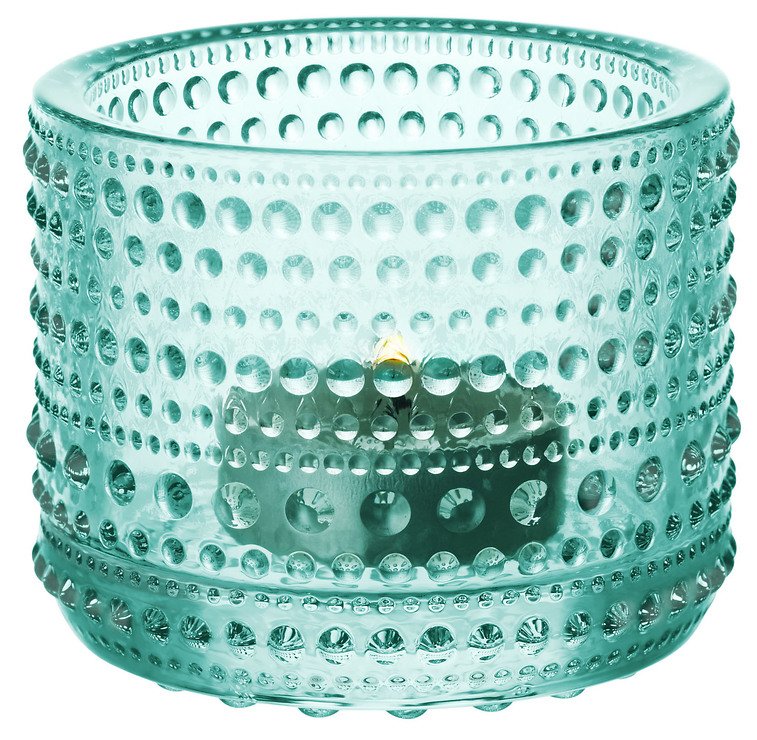 Iittala Teelichthalter Kastehelmi 6,4cm Glas wassergrün - Pic 1